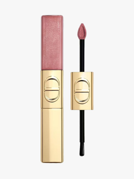 Dior Rouge Dior Forever Liquid Sequin Duo in branded component on a light gray background