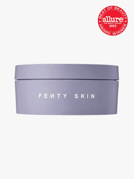 Fenty Beauty Butta Drop Whipped Oil Body Cream in Fenty Fresh Shimmering in branded tub component with best of beauty 2025 seal in the top right corner on a light gray background