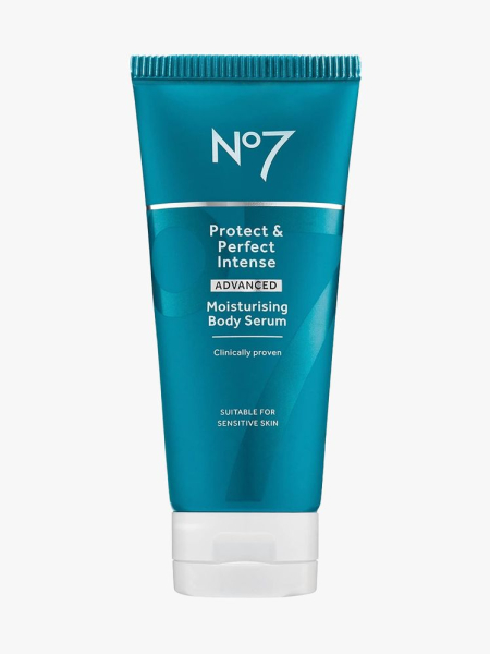 No7 Protect & Perfect Intense Advanced Nourishing Hand & Nail Treatment in branded component on a light gray background