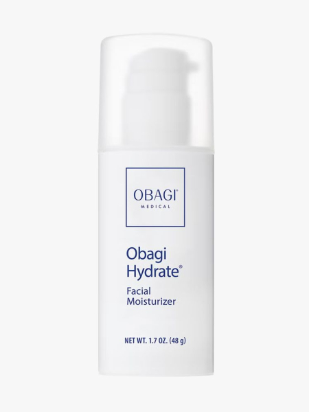Obagi Hydrate Facial Moisturizer in branded component on a light gray background